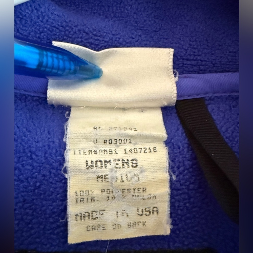 L.L.Bean Vintage Jacket Polartec Full Zip Magenta/Blue Women’s M Gorpcore Winter - Picture 4 of 16